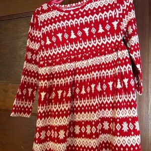 Old Navy Red and White Sweater Dress Midi Casual